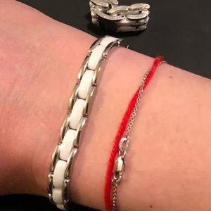 Chanel white ceramic and 18K white gold bracelet